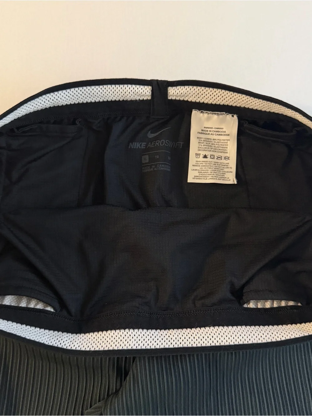 Nike Aeroswift 1/2 Length Running Tights Mens XL Brief Lined Track Field Shorts